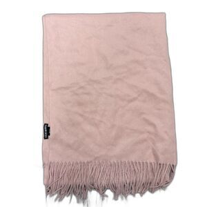 Steve Madden Shawl Wrap 28x76 Dusty Rose Fringe Soft Romantic Coquette Feminine